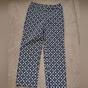 Talbot's Black and White Velour Pants